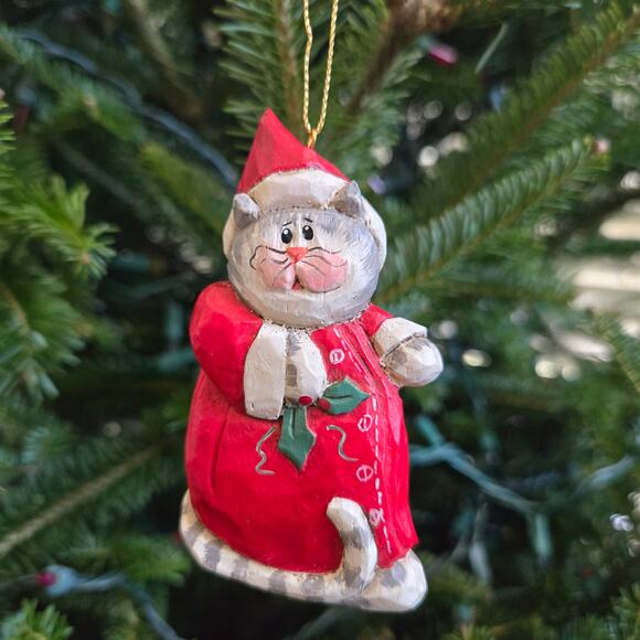 Eddie Walker Christmas Cat Ornament 2013 3.5" - Picture 1 of 6